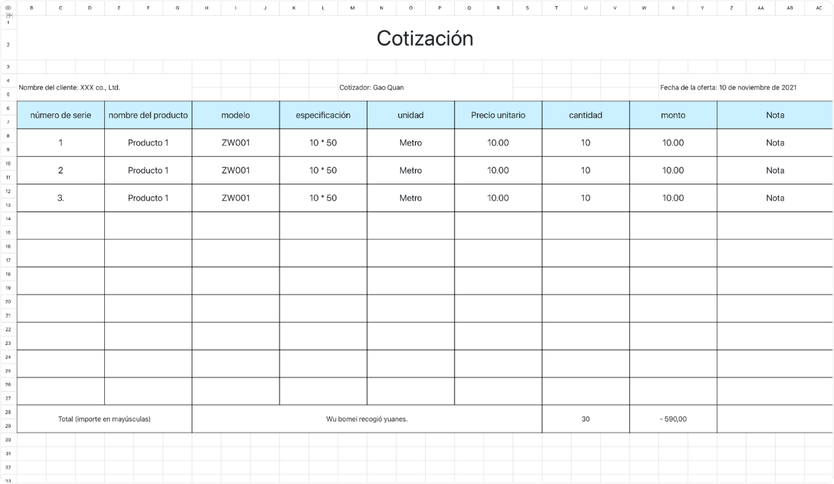 Cotización 32